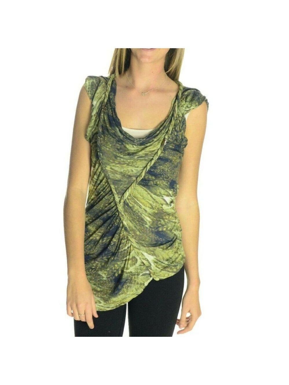 One September Anthropologie Twisted Jersey Top S